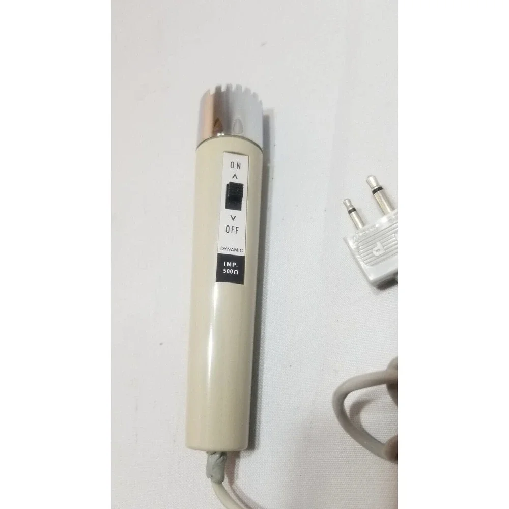 Vintage General Electric Dynamic Microphone IMP 500 Japan 2-Prong